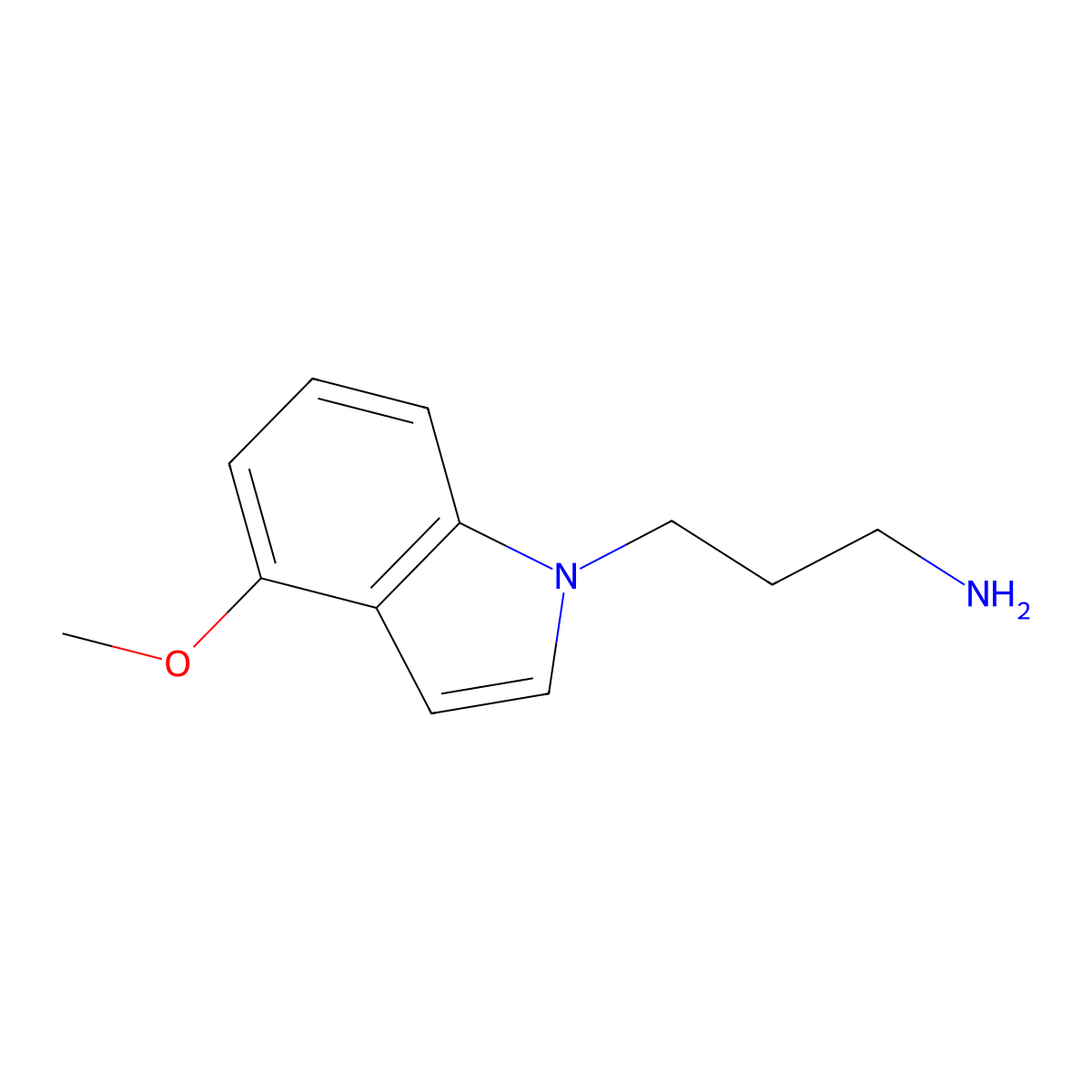 3-(4-methoxy-1H-indol-1-yl)propan-1-amine molecular structure, CAS 1401319-05-8