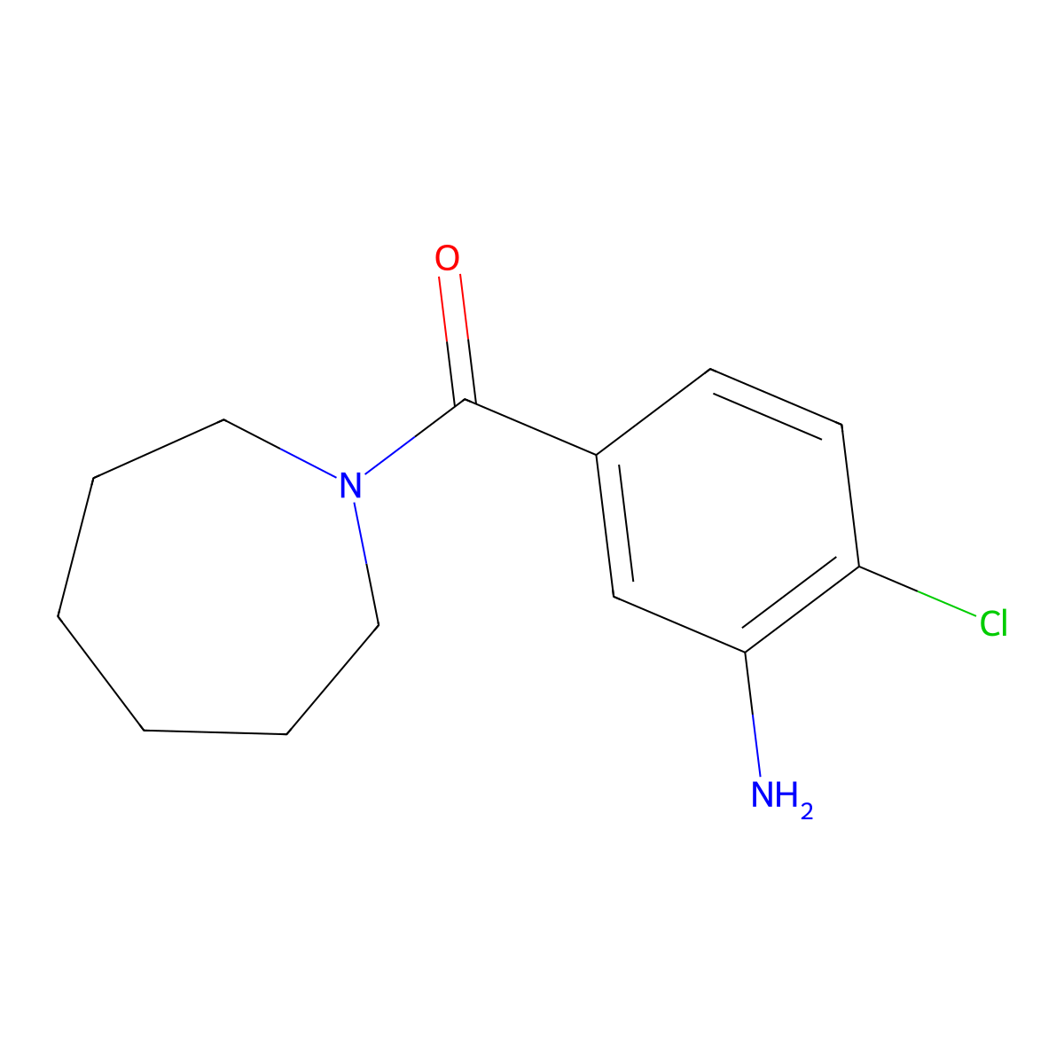 (3-Amino-4-chlorophenyl)(azepan-1-yl)methanone molecular structure, CAS 1401319-16-1