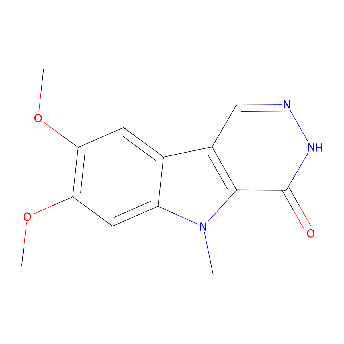 7,8-dimethoxy-5-methyl-3H-pyridazino[4,5-b]indol-4(5H)-one molecular structure, CAS 1401319-22-9