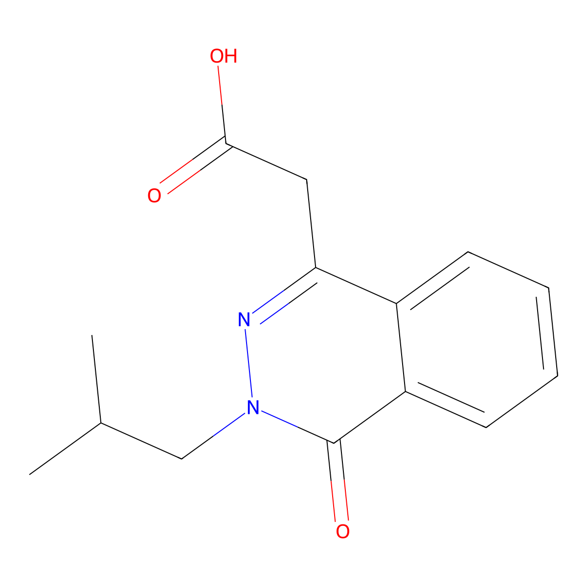 2-(3-Isobutyl-4-oxo-3,4-dihydrophthalazin-1-yl)acetic acid molecular structure, CAS 1401319-27-4