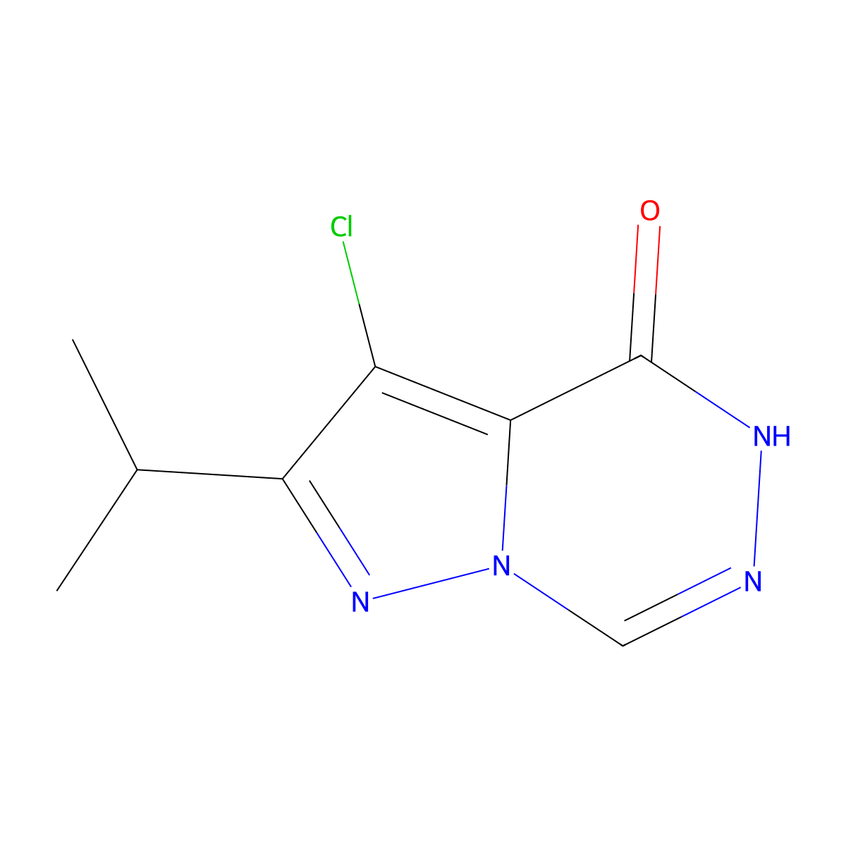 9-Chloro-8-isopropylpyrazolo[1,5-d][1,2,4]triazinone molecular structure, CAS 1401319-28-5