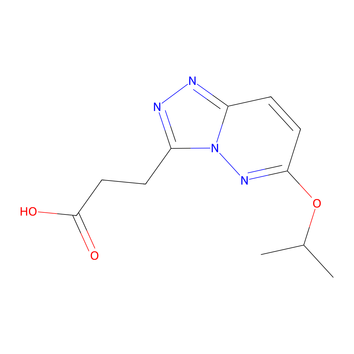 3-(6-Isopropoxy-[1,2,4]triazolo[4,3-b]pyridazin-3-yl)propanoic acid molecular structure, CAS 1401319-31-0