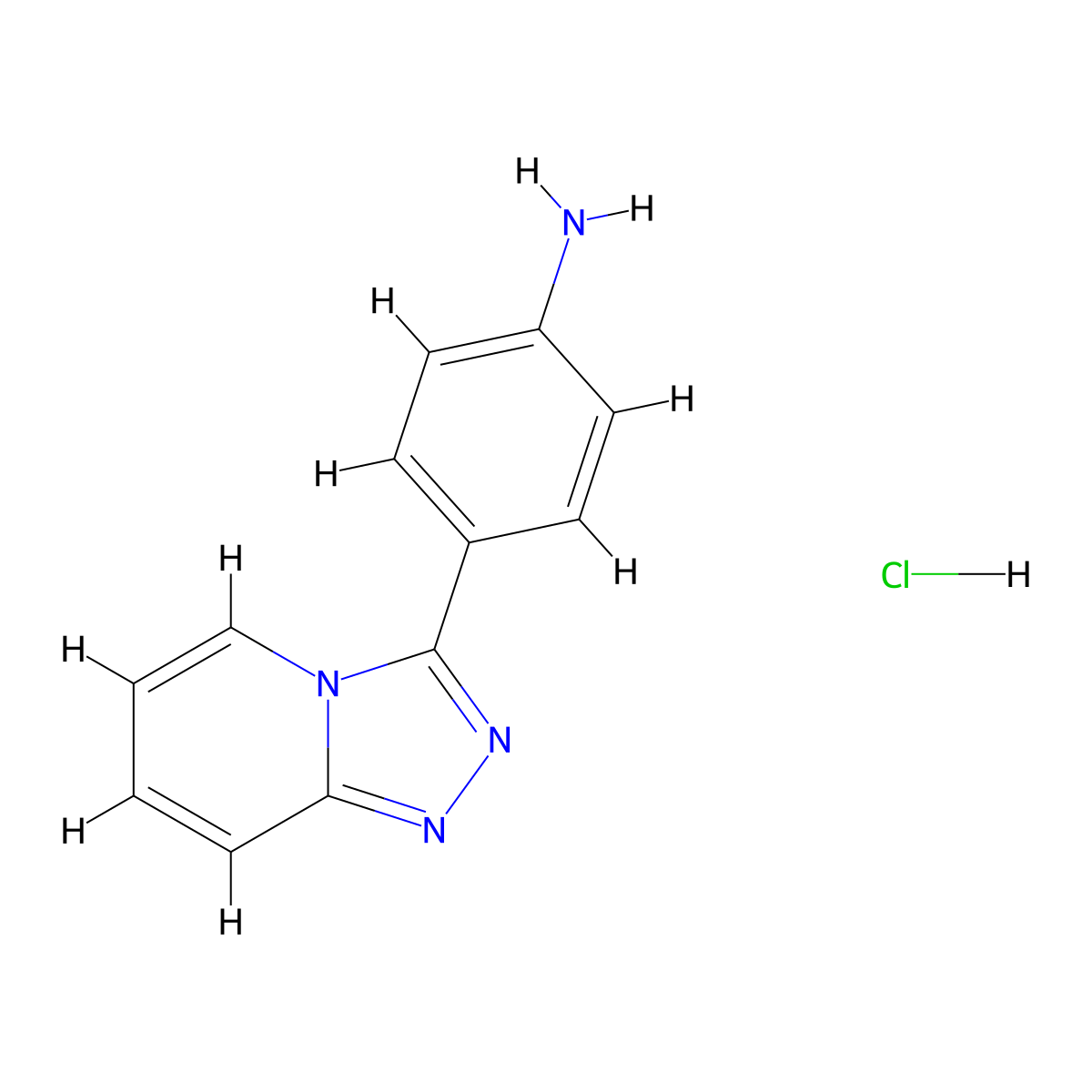 4-([1,2,4]Triazolo[4,3-a]pyridin-3-yl)aniline hydrochloride molecular structure, CAS 1401319-39-8