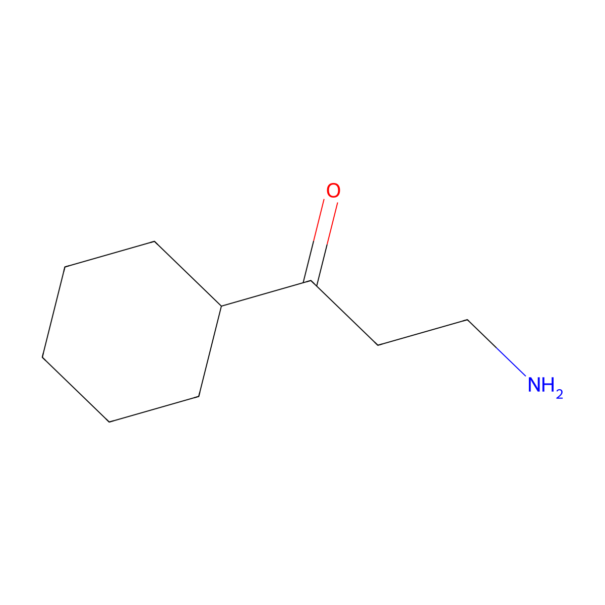 3-Amino-1-cyclohexylpropan-1-one molecular structure, CAS 1401340-37-1