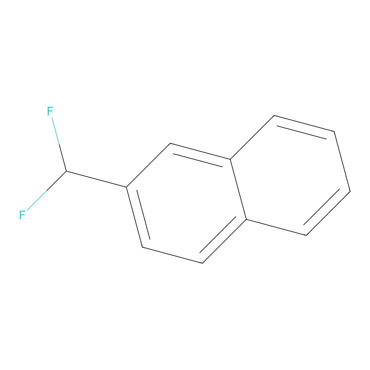 2-(Difluoromethyl)naphthalene molecular structure, CAS 140135-76-8