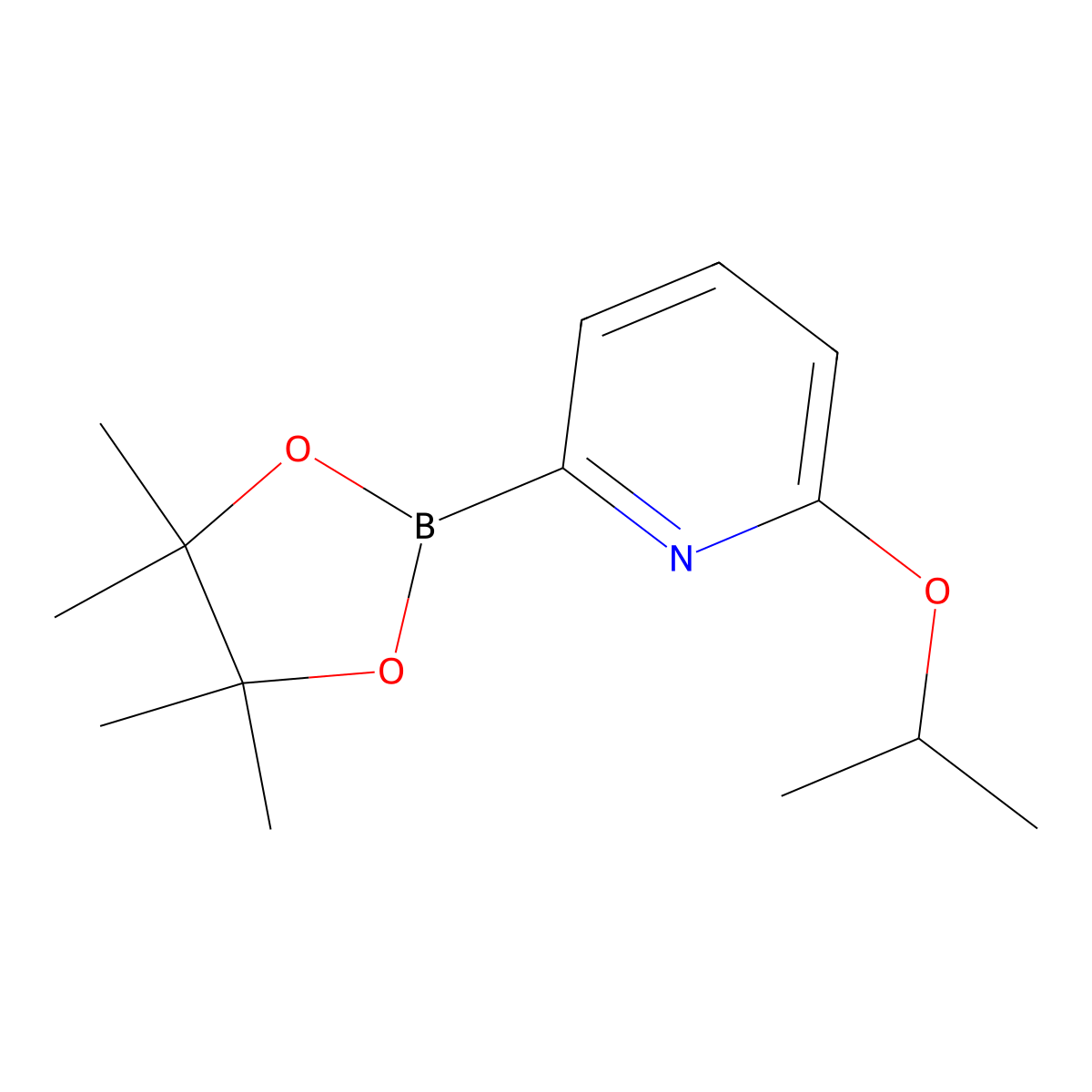 2-Isopropoxy-6-(4,4,5,5-tetramethyl-1,3,2-dioxaborolan-2-yl)pyridine molecular structure, CAS 1401350-37-5