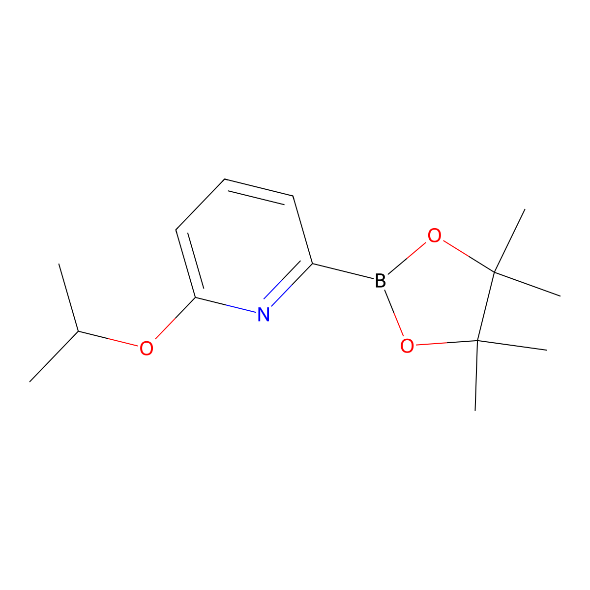 2-Isopropoxy-6-(4,4,5,5-tetramethyl-1,3,2-dioxaborolan-2-yl)pyridine molecular structure, CAS 1401350-37-5