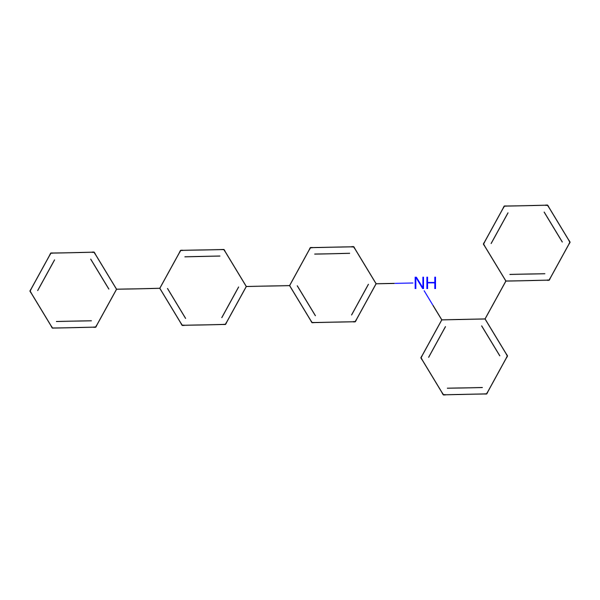 N-([1,1'-Biphenyl]-2-yl)-[1,1':4',1''-terphenyl]-4-amine molecular structure, CAS 1401351-59-4