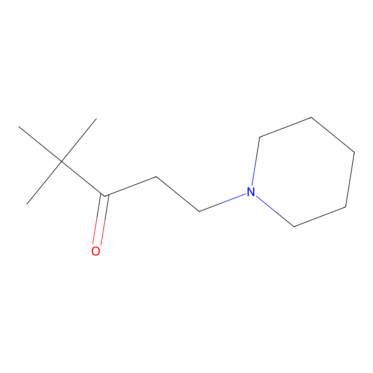 4,4-Dimethyl-1-(piperidin-1-yl)pentan-3-one molecular structure, CAS 140136-50-1