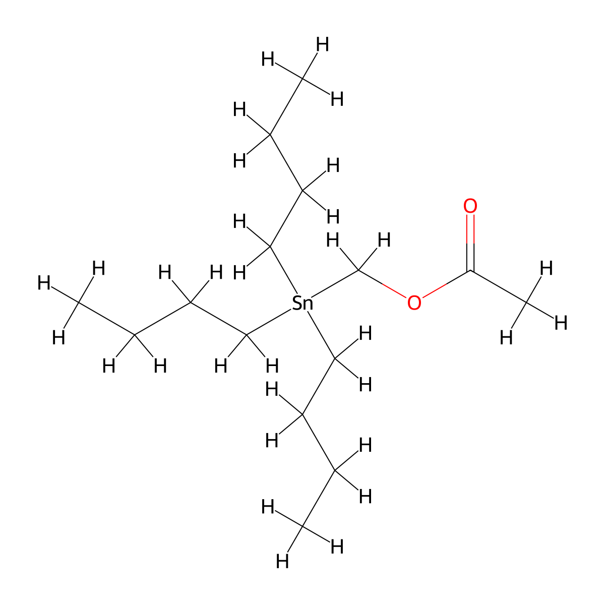 (Tributylstannyl)methyl Acetate molecular structure, CAS 140139-12-4