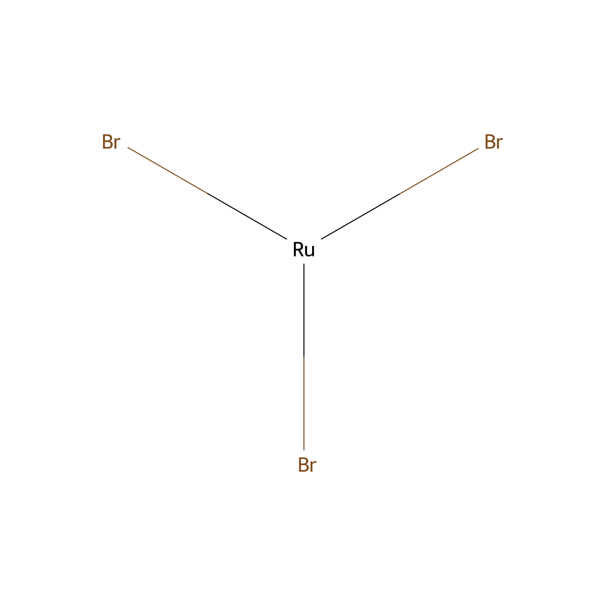 Ruthenium tribromide molecular structure, CAS 14014-88-1