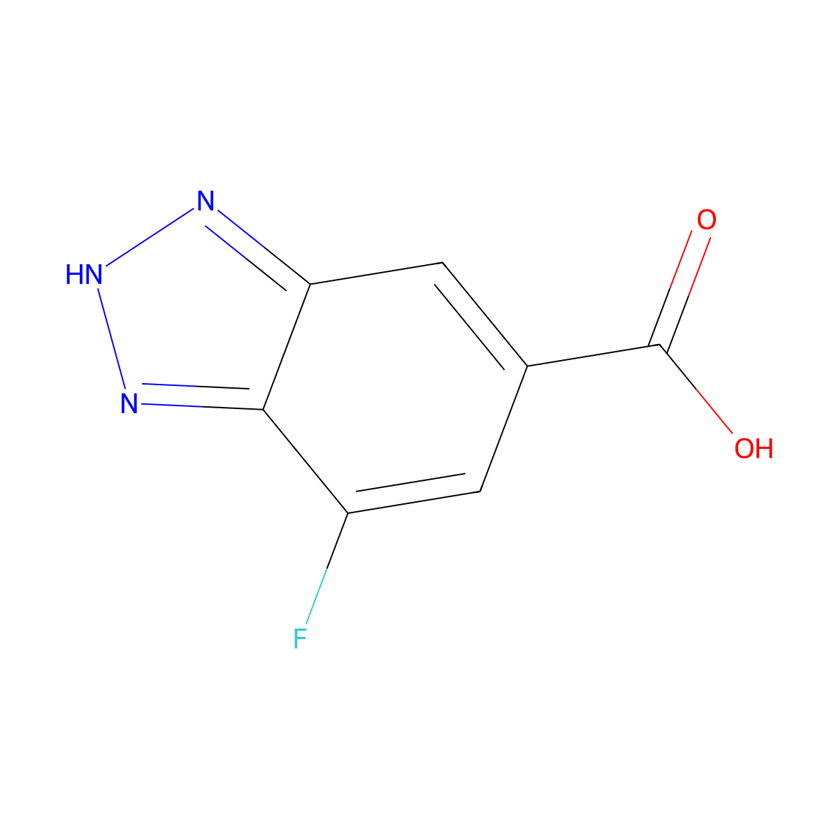 7-Fluoro-1H-1,2,3-benzotriazole-5-carboxylic acid molecular structure, CAS 1401413-98-6
