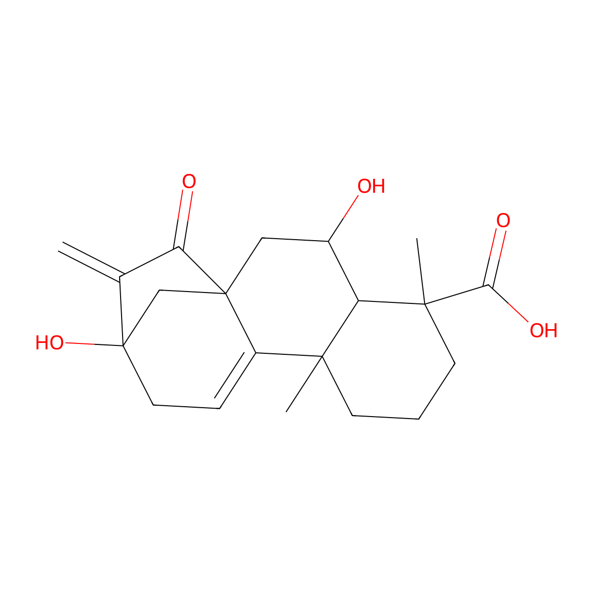 Pterisolic acid A molecular structure, CAS 1401419-85-9
