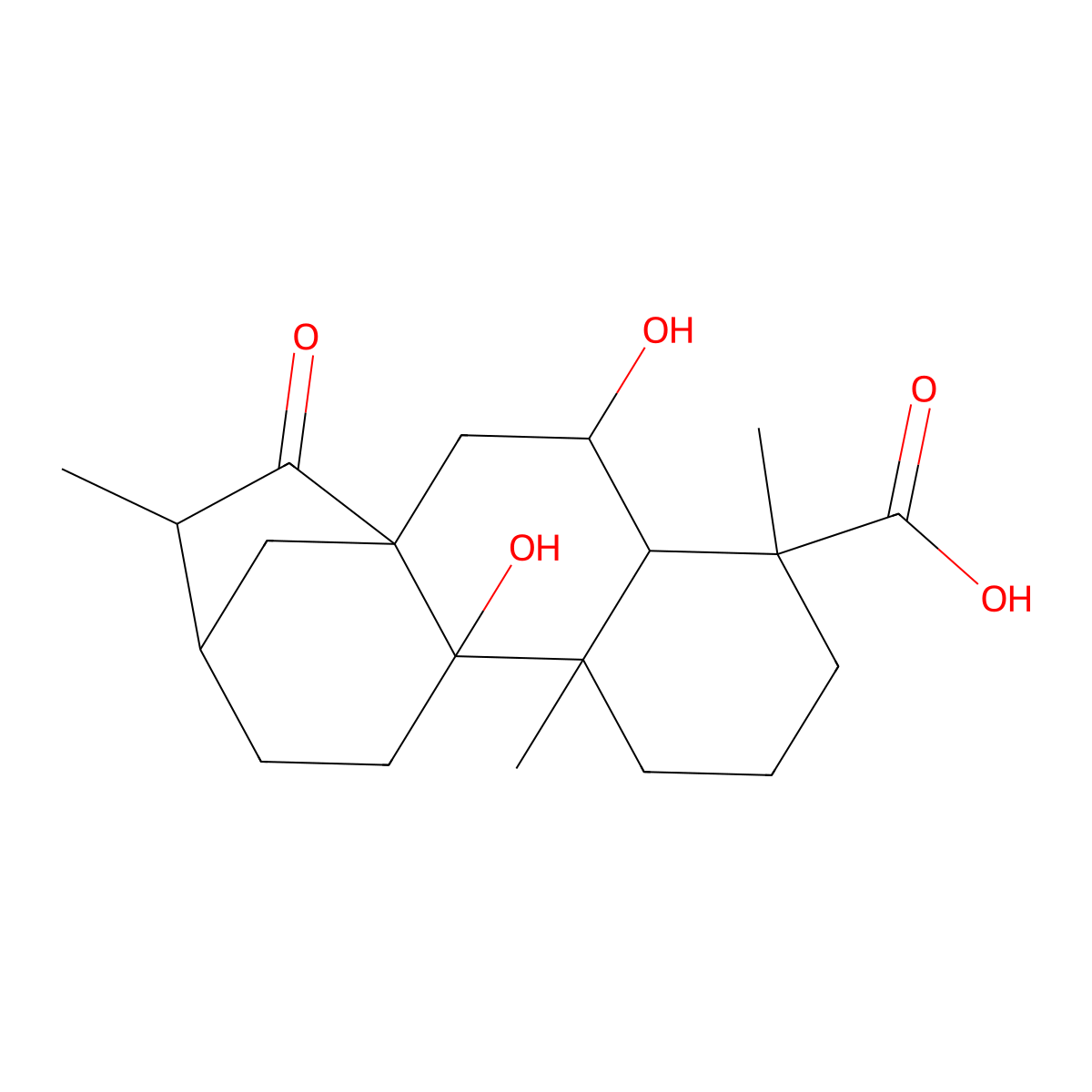 Pterisolic acid D molecular structure, CAS 1401419-88-2