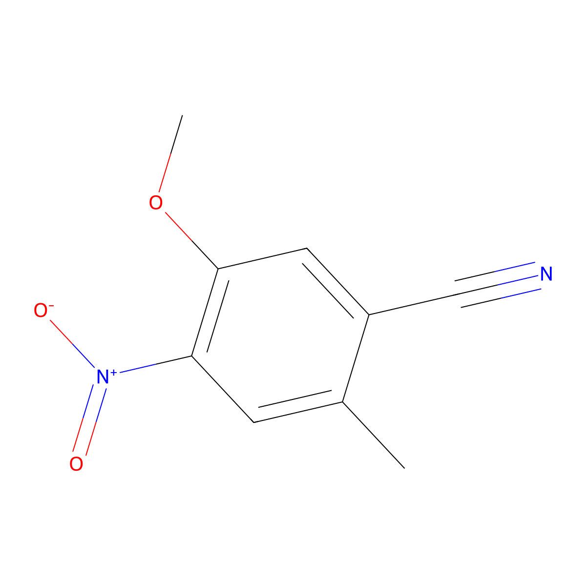 5-Methoxy-2-methyl-4-nitrobenzonitrile molecular structure, CAS 1401423-29-7