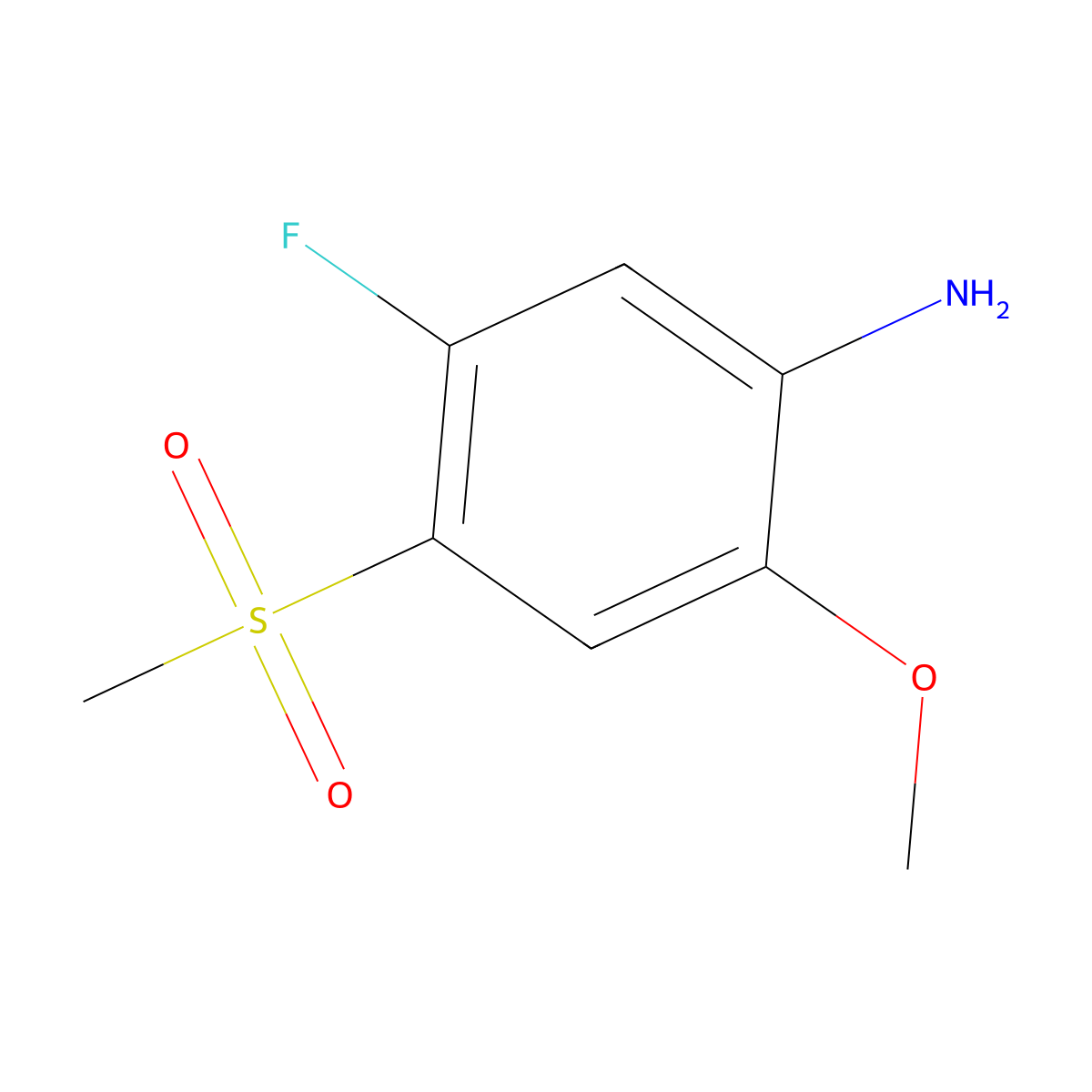 5-Fluoro-4-methanesulfonyl-2-methoxyaniline molecular structure, CAS 1401423-49-1