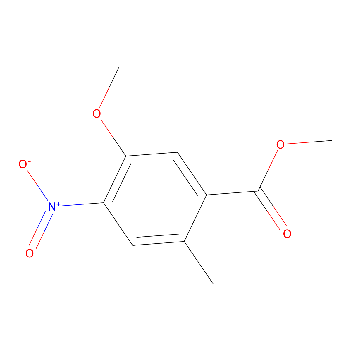 Methyl 5-methoxy-2-methyl-4-nitrobenzoate molecular structure, CAS 1401423-53-7