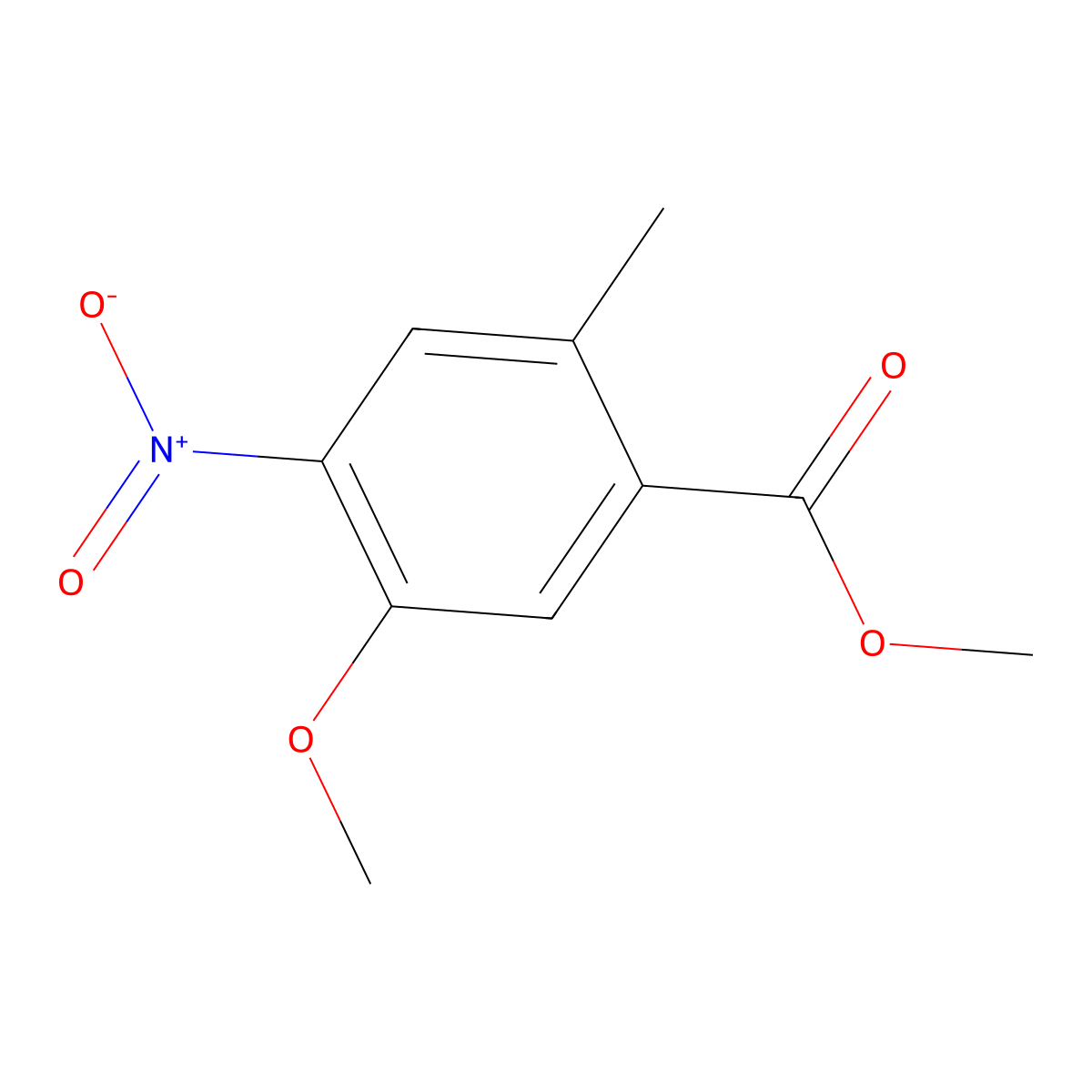 Methyl 5-methoxy-2-methyl-4-nitrobenzoate molecular structure, CAS 1401423-53-7