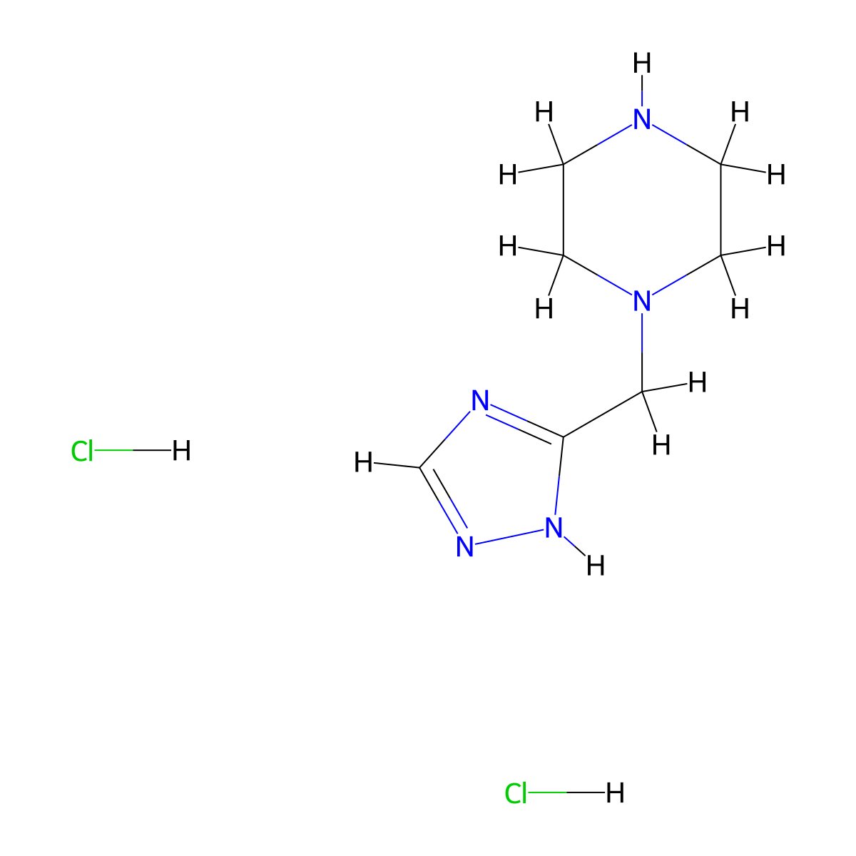 1-(4H-1,2,4-Triazol-3-ylmethyl)piperazine dihydrochloride molecular structure, CAS 1401425-20-4