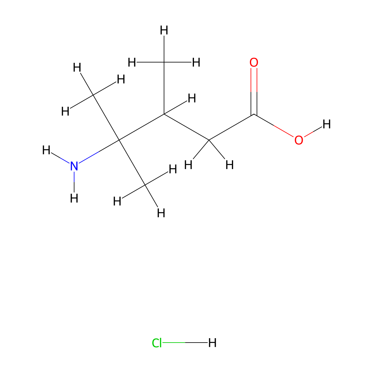 4-Amino-3,4-dimethylpentanoic acid hydrochloride molecular structure, CAS 1401425-21-5