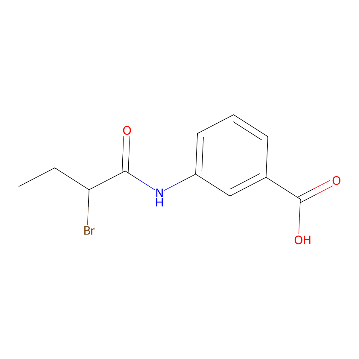 3-[(2-Bromobutanoyl)amino]benzoic acid molecular structure, CAS 1401425-26-0