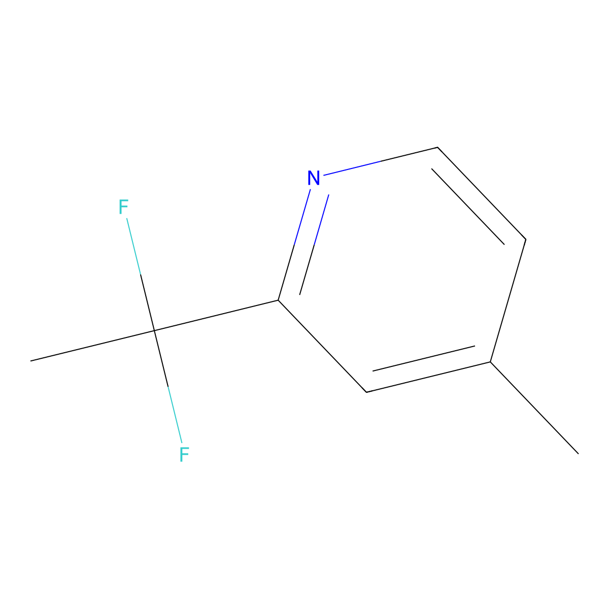 2-(1,1-Difluoroethyl)-4-methyl-pyridine molecular structure, CAS 1401425-30-6