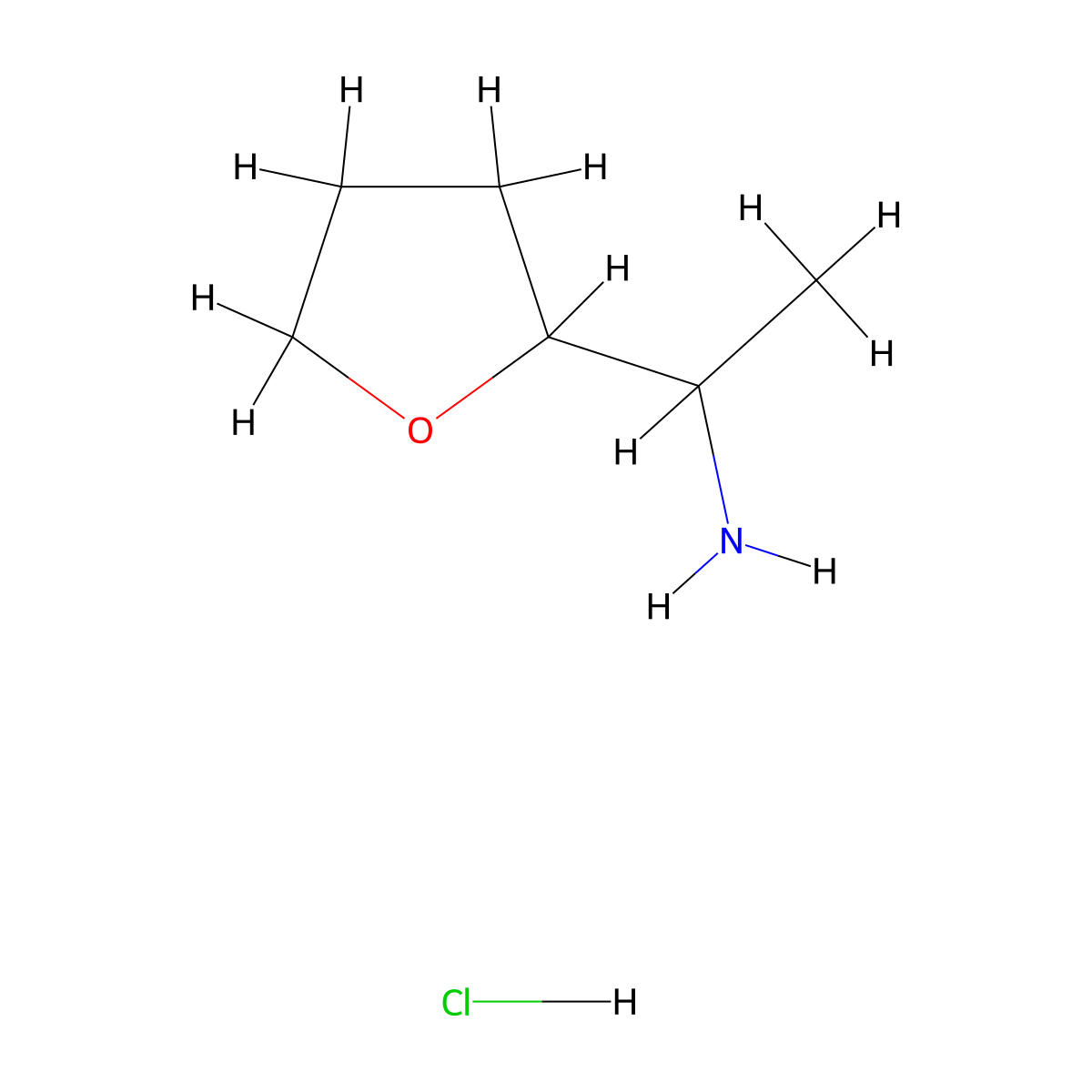 1-Tetrahydrofuran-2-ylethanamine hydrochloride molecular structure, CAS 1401425-31-7