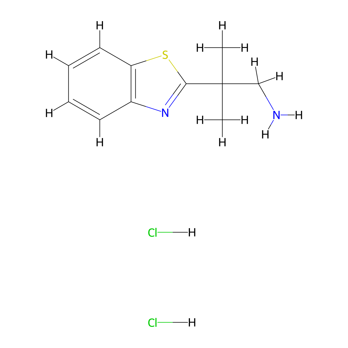 [2-(1,3-Benzothiazol-2-yl)-2-methylpropyl]-amine dihydrochloride molecular structure, CAS 1401425-41-9