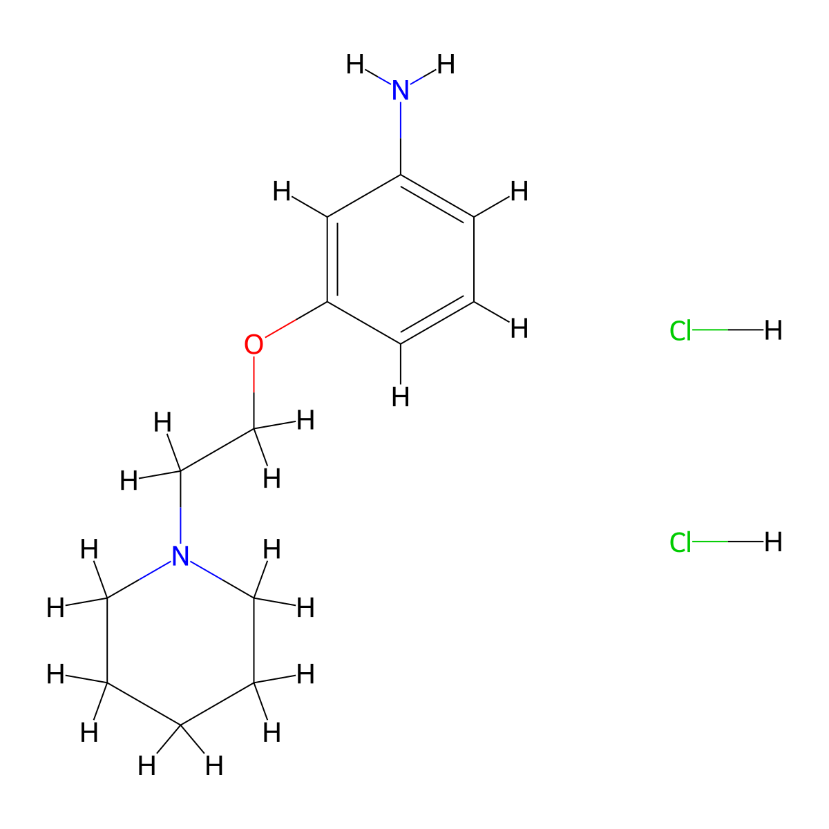 [3-(2-Piperidin-1-ylethoxy)phenyl]-amine dihydrochloride molecular structure, CAS 1401425-43-1