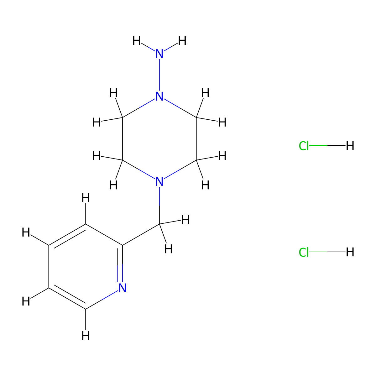 4-(Pyridin-2-ylmethyl)piperazin-1-amine dihydrochloride molecular structure, CAS 1401425-64-6