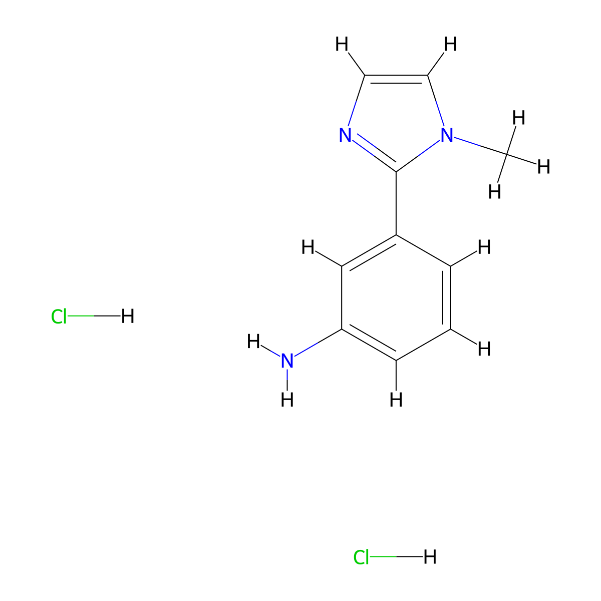[3-(1-methyl-1H-imidazol-2-yl)phenyl]amine dihydrochloride molecular structure, CAS 1401425-69-1