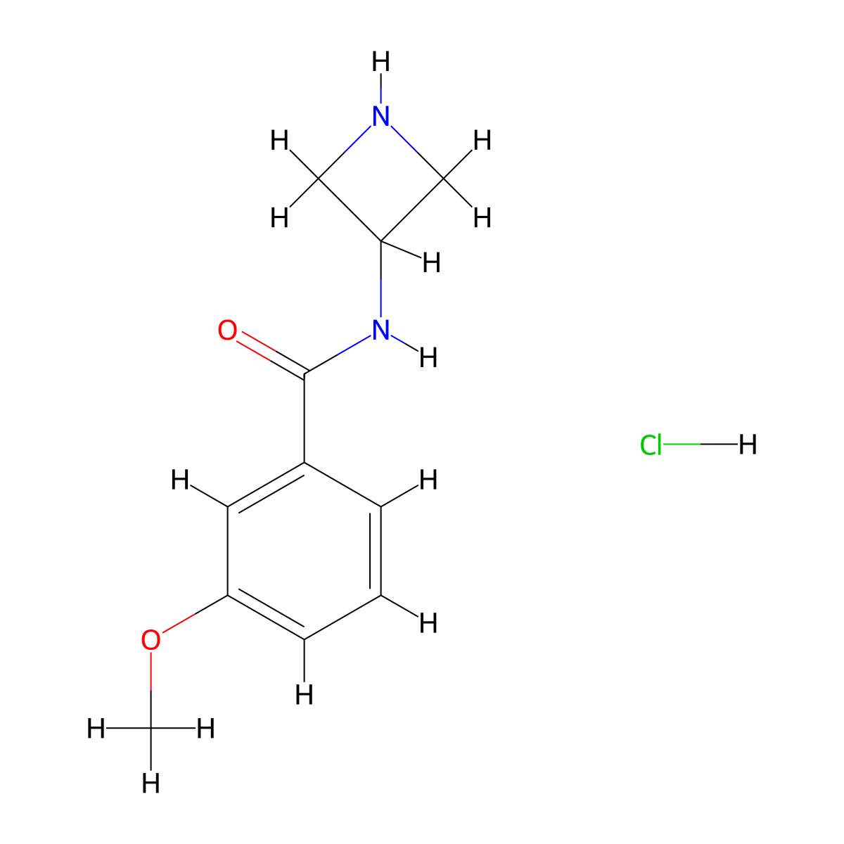 N-(Azetidin-3-yl)-3-methoxybenzamide hydrochloride molecular structure, CAS 1401425-77-1