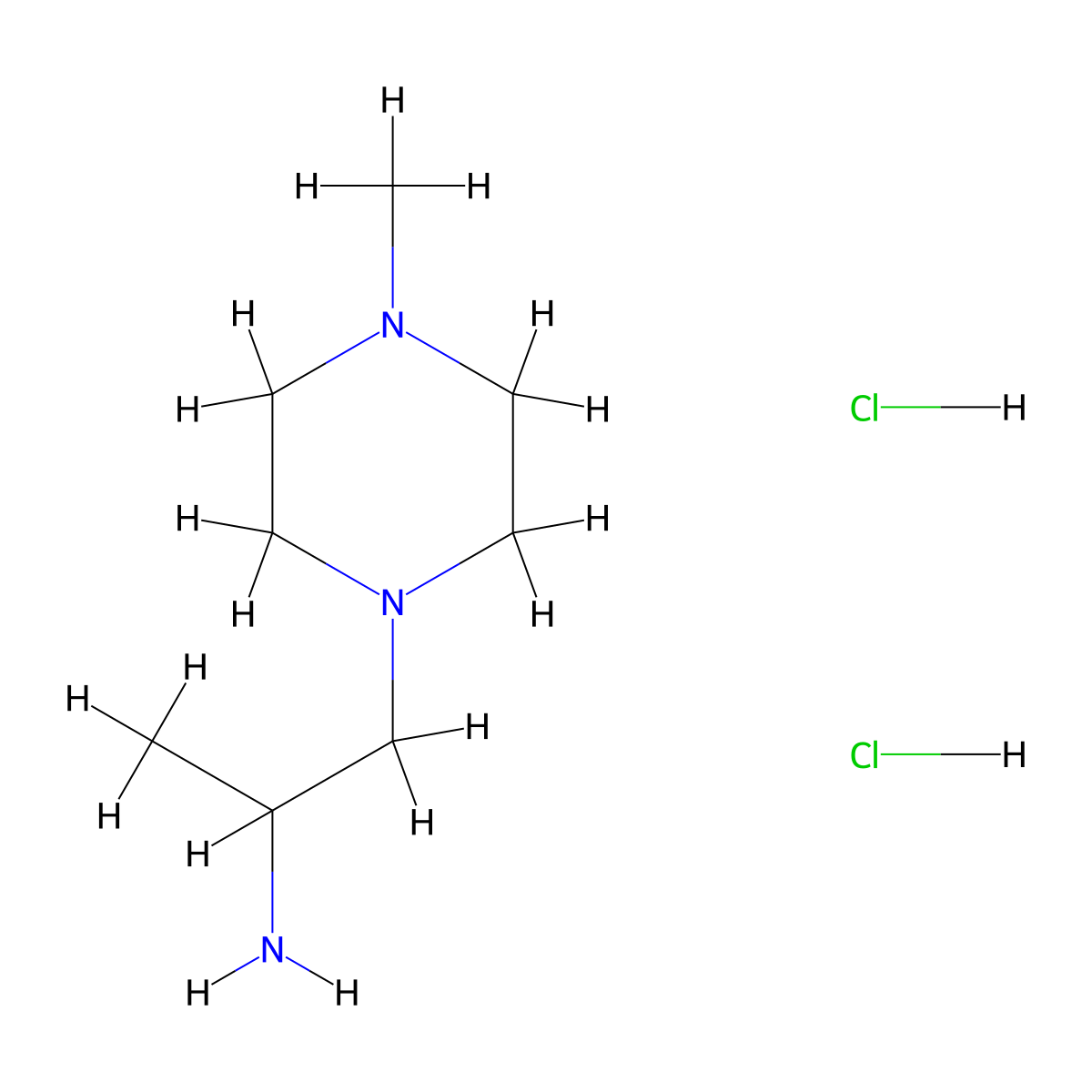 [1-Methyl-2-(4-methylpiperazin-1-yl)ethyl]amine dihydrochloride molecular structure, CAS 1401425-98-6