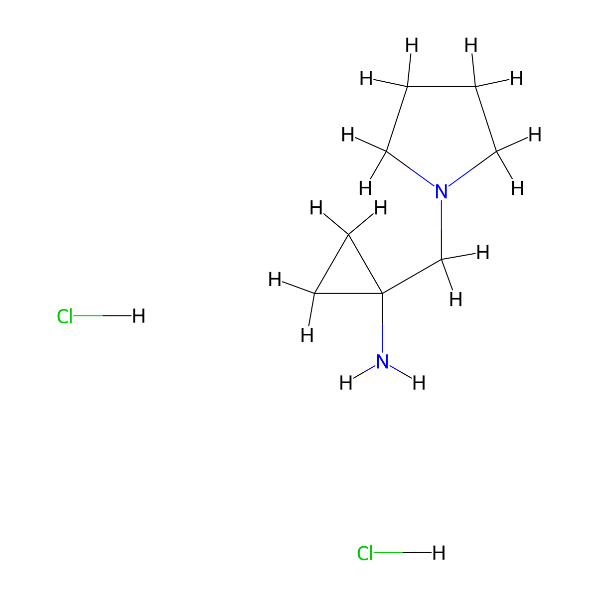 [1-(Pyrrolidin-1-ylmethyl)cyclopropyl]amine dihydrochloride molecular structure, CAS 1401426-09-2