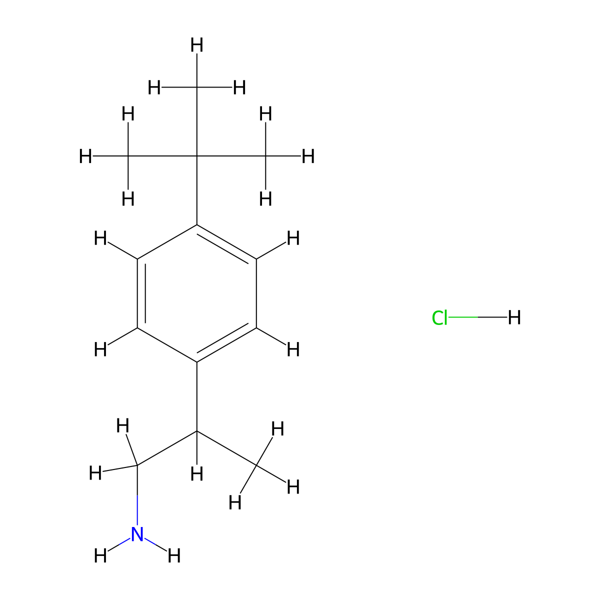[2-(4-tert-Butylphenyl)propyl]amine hydrochloride molecular structure, CAS 1401426-27-4