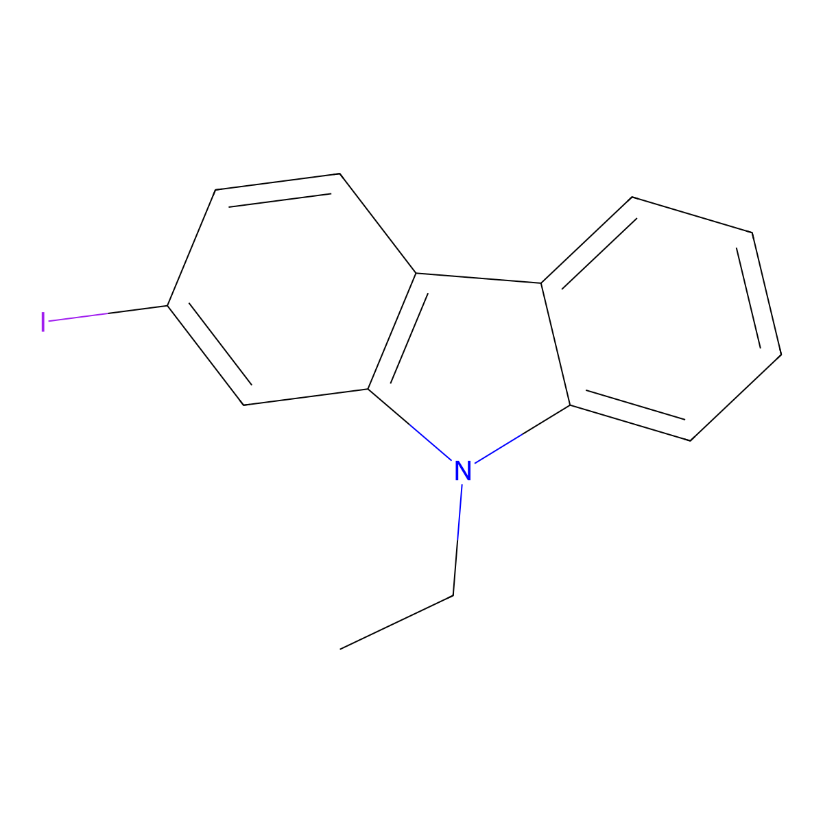 9-ethyl-2-iodo-9H-carbazole molecular structure, CAS 1401428-89-4