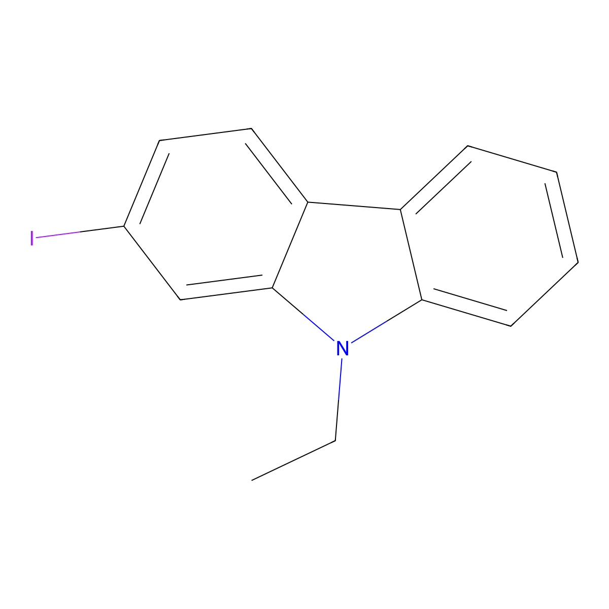 9-ethyl-2-iodo-9H-carbazole molecular structure, CAS 1401428-89-4