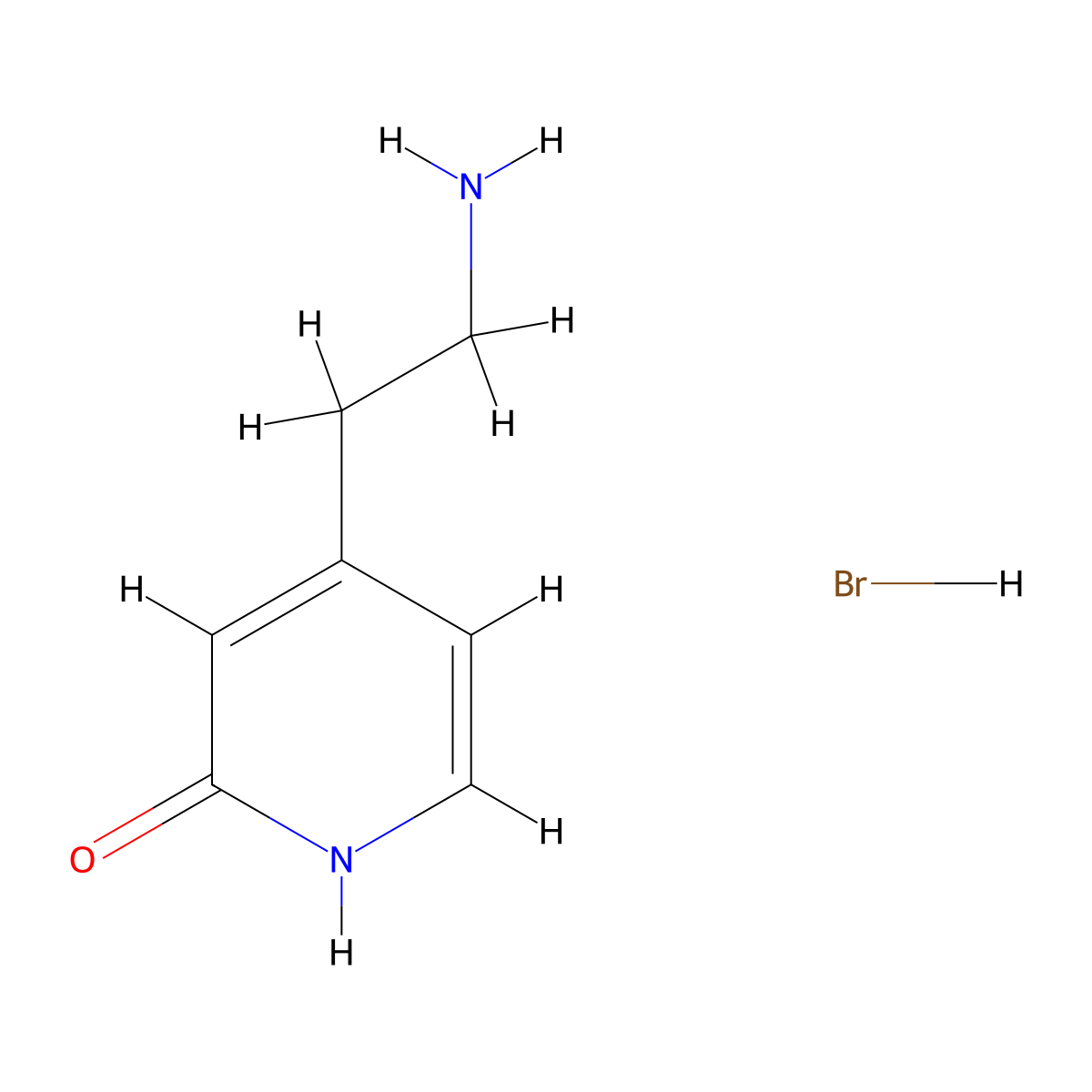4-(2-aminoethyl)pyridin-2(1H)-one hydrobromide molecular structure, CAS 1401462-04-1