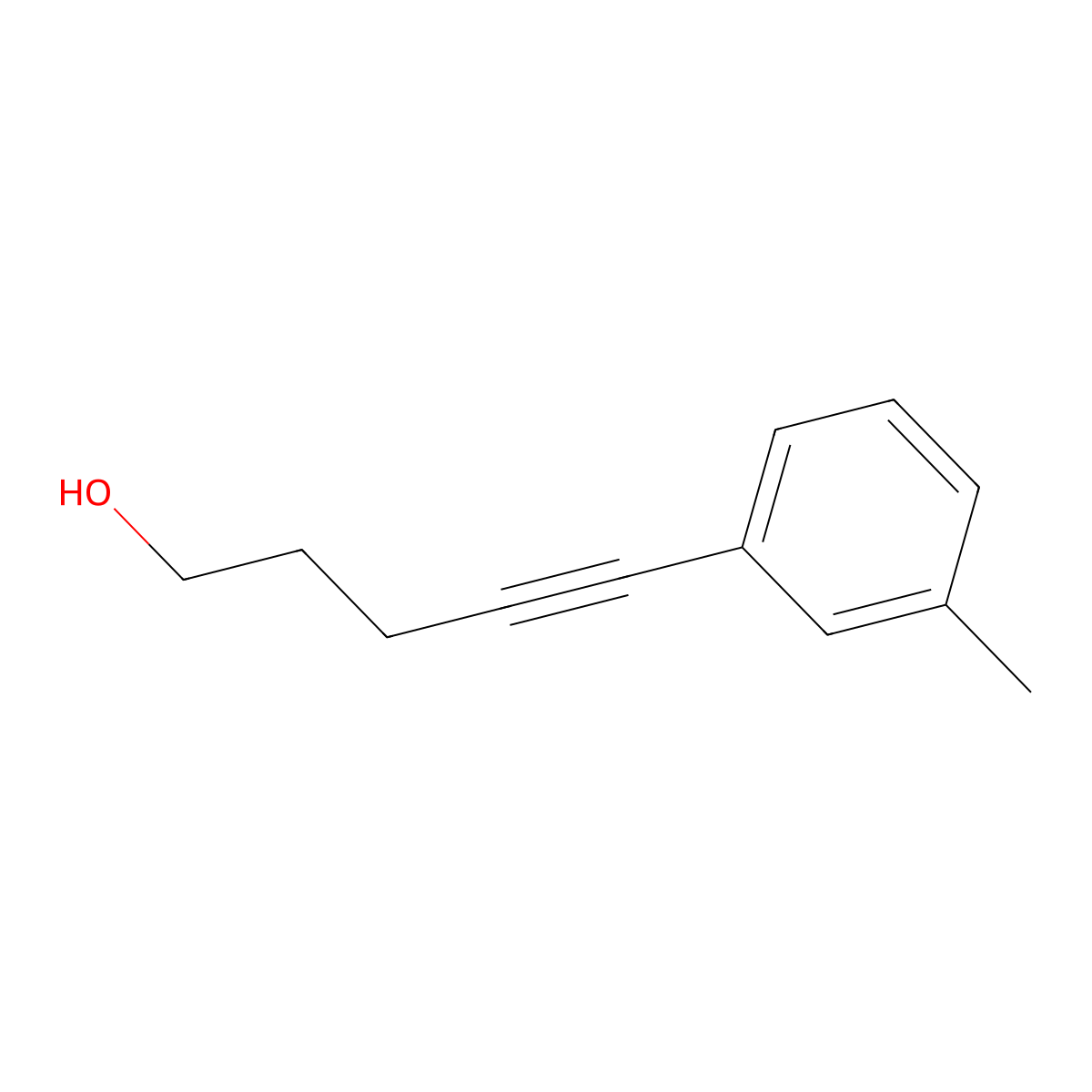 5-(m-Tolyl)pent-4-yn-1-ol molecular structure, CAS 1401463-70-4