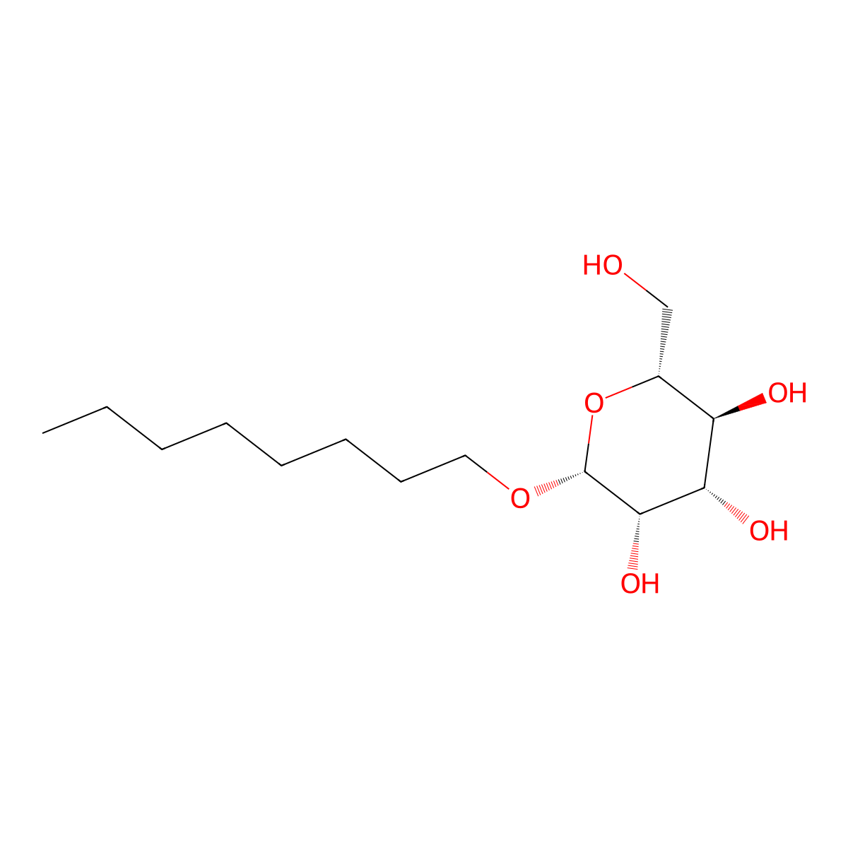 Octyl beta-D-mannopyranoside molecular structure, CAS 140147-38-2