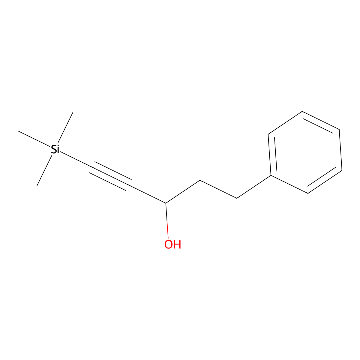 5-Phenyl-1-(trimethylsilyl)-1-pentyn-3-ol molecular structure, CAS 140149-77-5