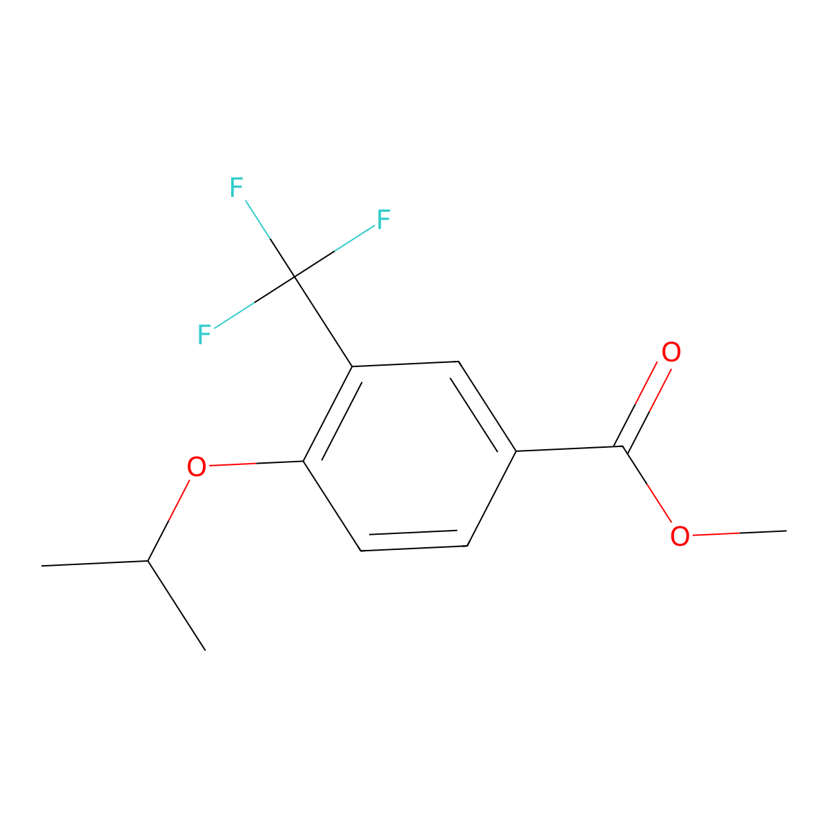 Methyl 4-isopropoxy-3-(trifluoromethyl)benzoate molecular structure, CAS 1401511-01-0