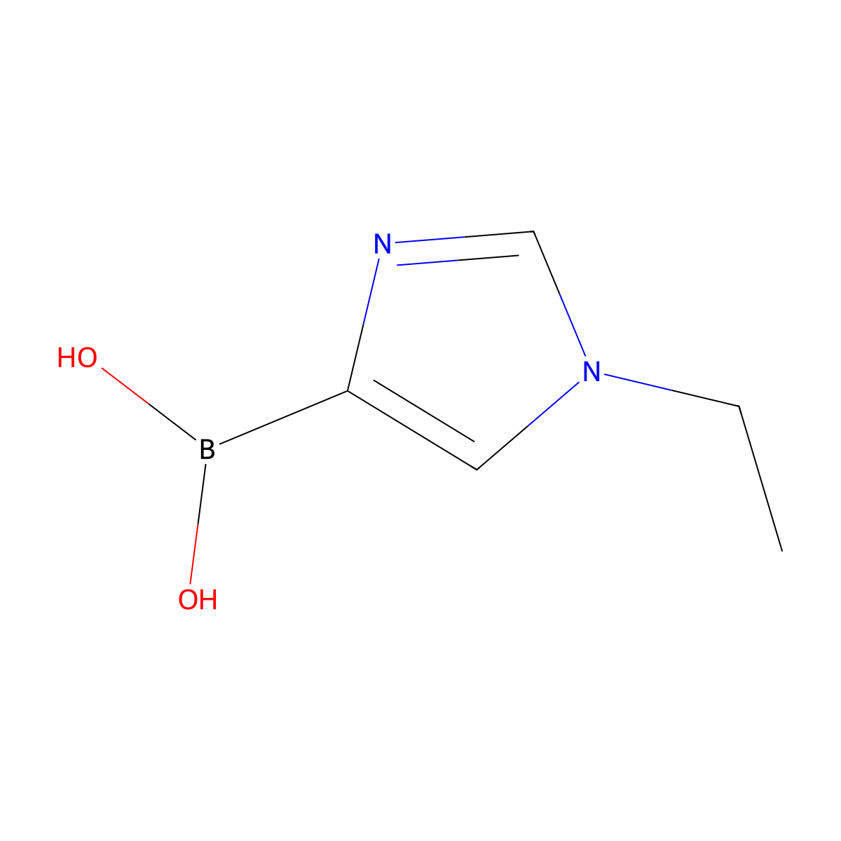 (1-Ethyl-1H-imidazol-4-yl)boronic acid molecular structure, CAS 1401511-31-6