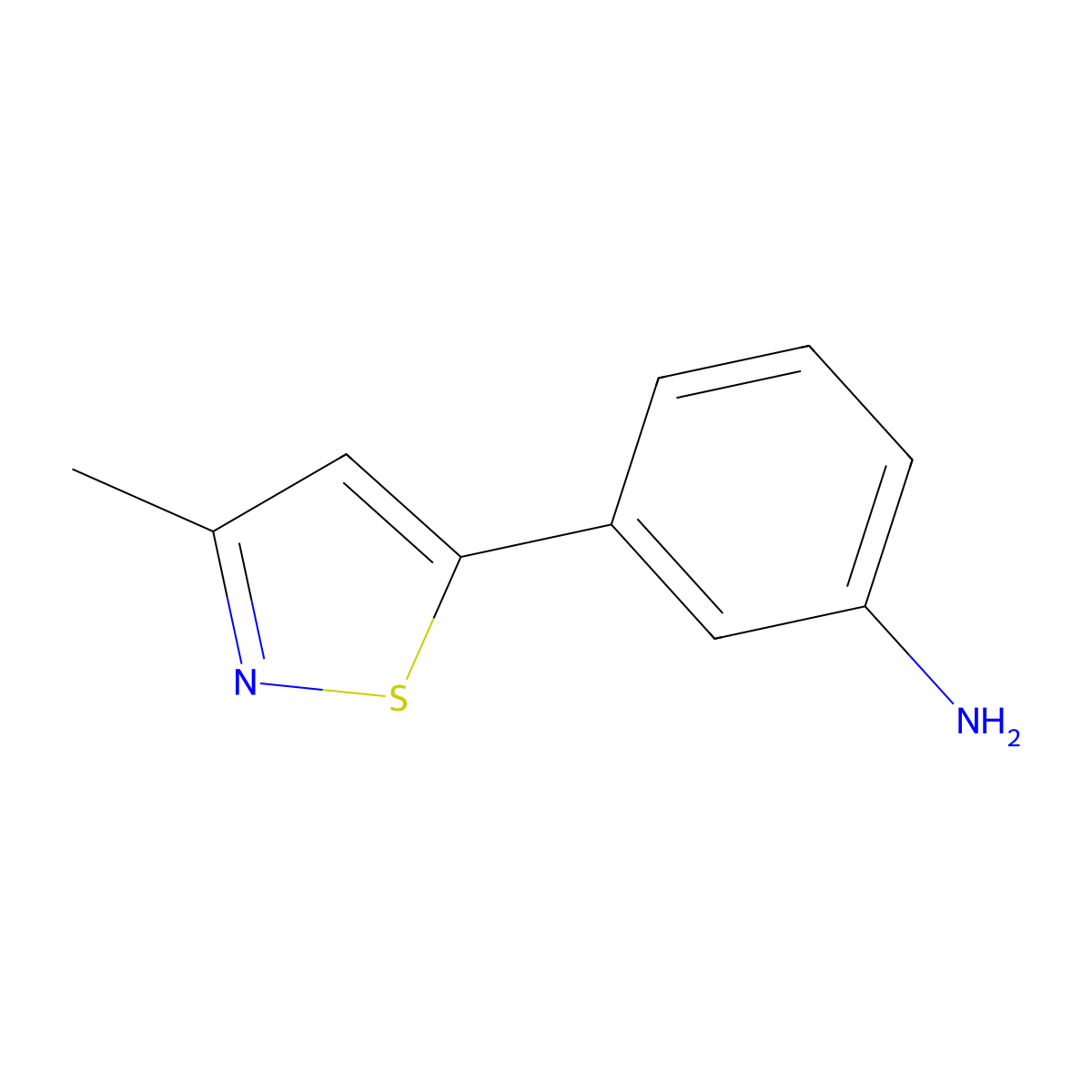 3-(3-Methyl-isothiazol-5-yl)-phenylamine molecular structure, CAS 1401521-91-2