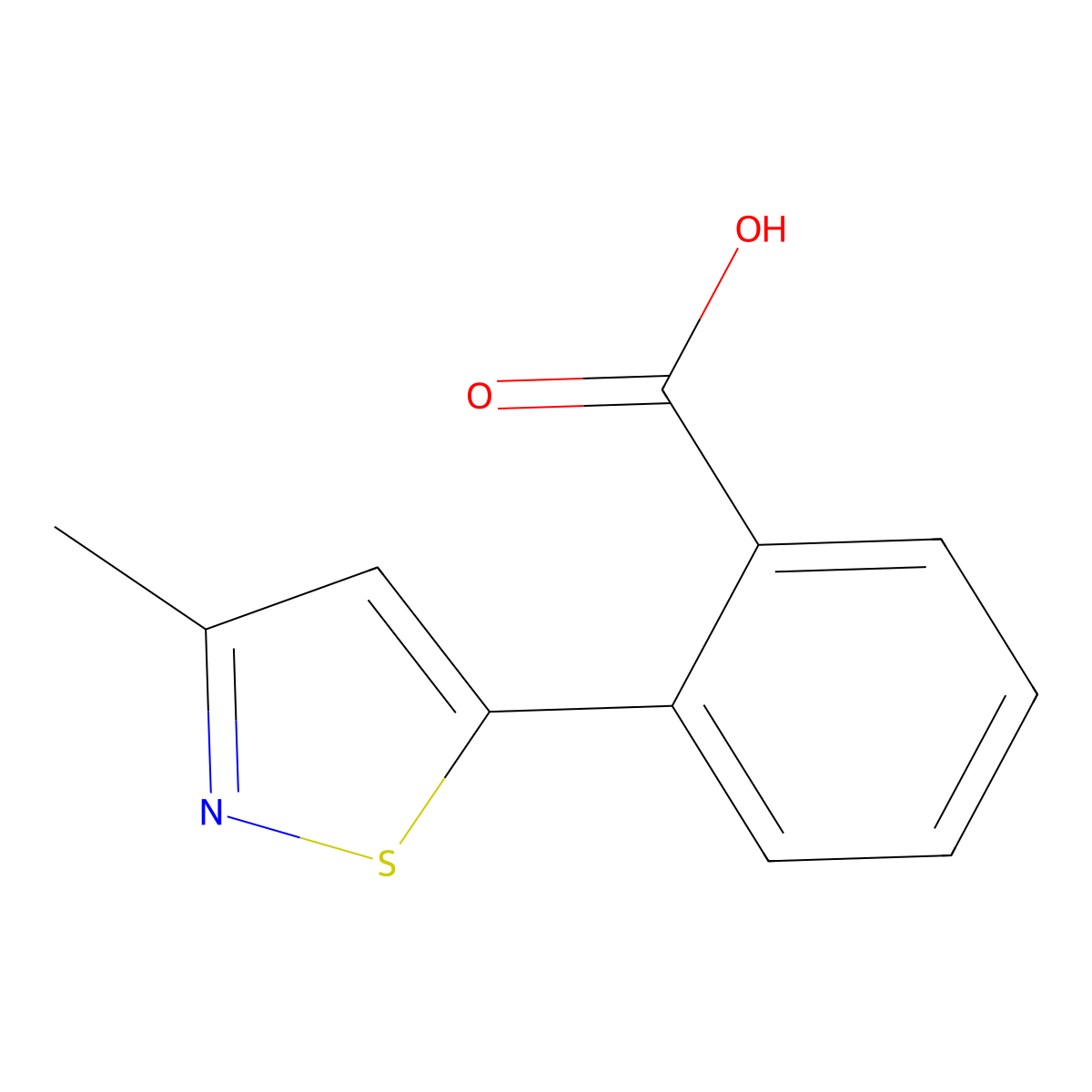 2-(3-Methyl-isothiazol-5-yl)-benzoic acid molecular structure, CAS 1401521-94-5