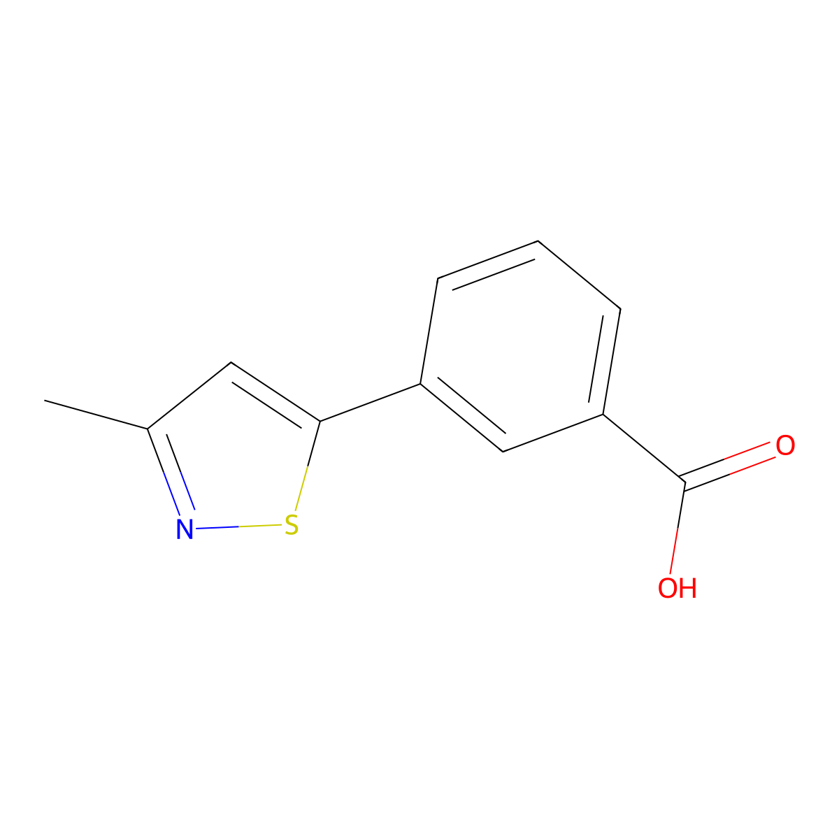 3-(3-Methyl-isothiazol-5-yl)-benzoic acid molecular structure, CAS 1401522-26-6