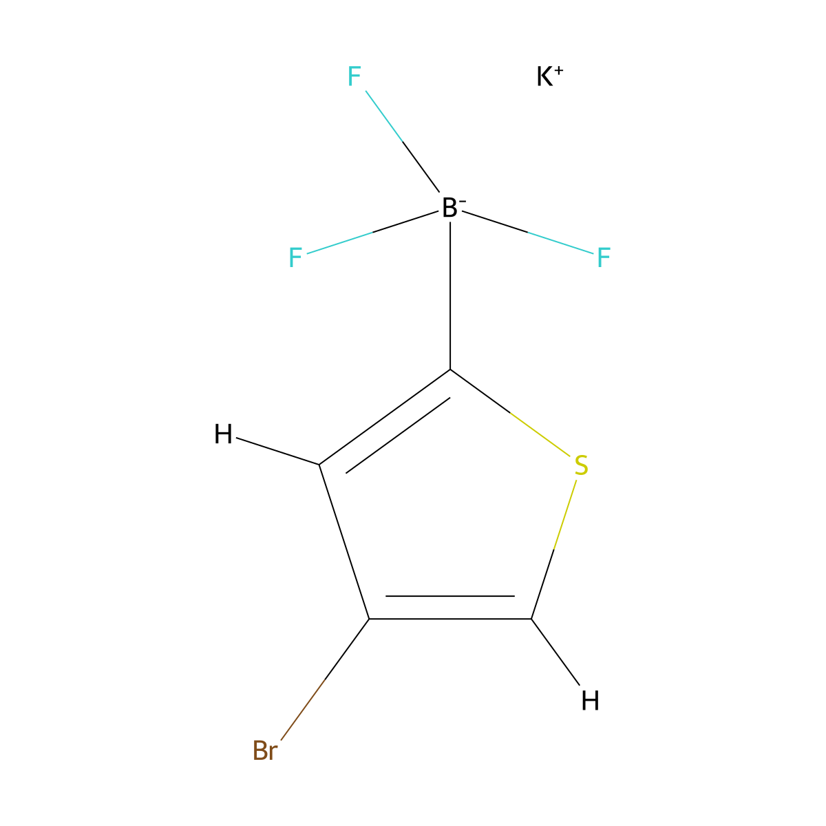 Potassium (4-bromothiophen-2-yl)trifluoroboranuide molecular structure, CAS 1401522-74-4