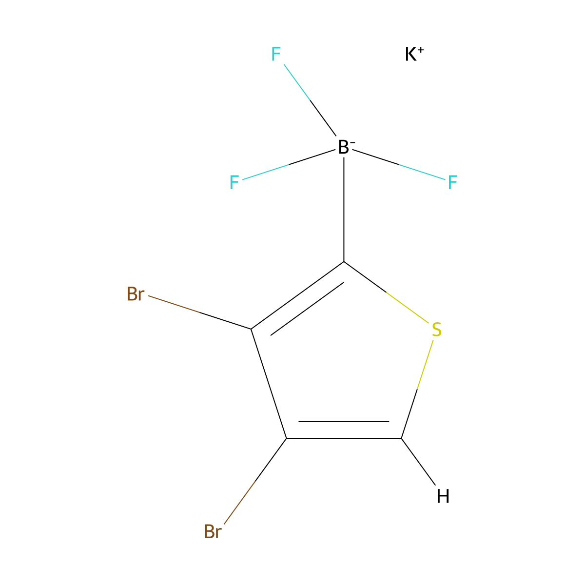 Potassium 3,4-dibromo-2-thienyltrifluoroborate molecular structure, CAS 1401522-75-5