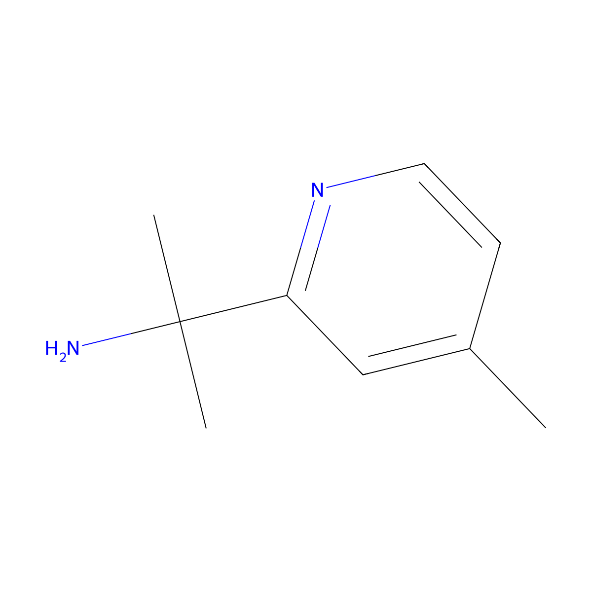 2-(4-Methylpyridin-2-yl)propan-2-amine molecular structure, CAS 1401526-15-5