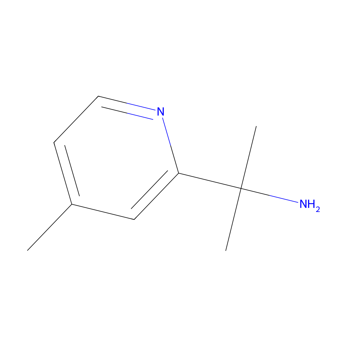 2-(4-Methylpyridin-2-yl)propan-2-amine molecular structure, CAS 1401526-15-5